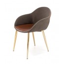 Стул HALMAR K304 темно-серый/коричневый